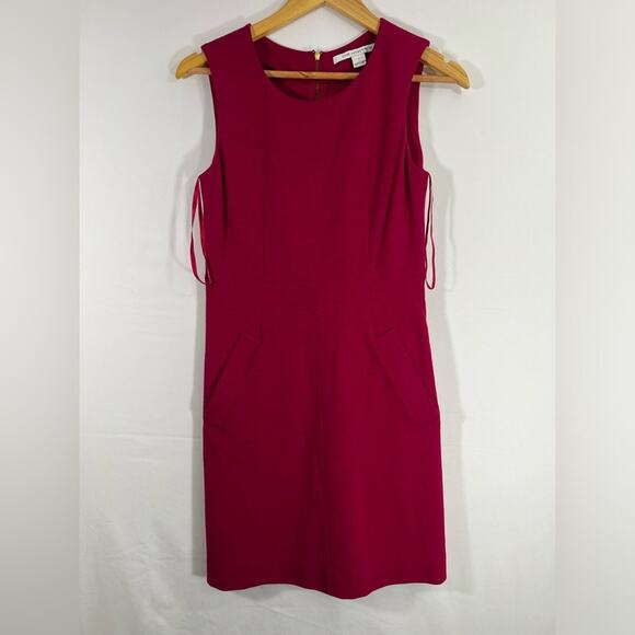 Diane von Furstenberg‎ 4, XS, Viscose Wool Blend Pink Full Zip Pockets Dress - Picture 1 of 16